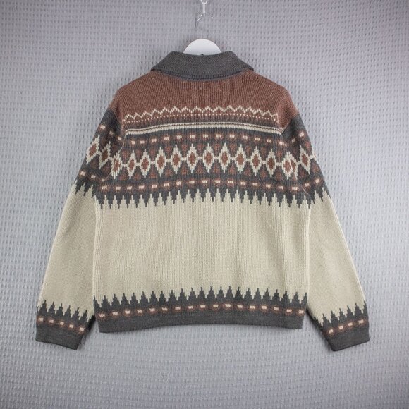 White Ram Vintage 70s Men's Cardigan Sweater M Canada - Picture 2 of 8